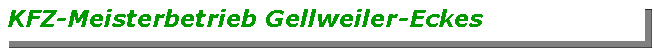 Textfeld: KFZ-Meisterbetrieb Gellweiler-Eckes